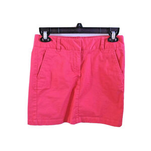 Vineyard Vines Pink Pencil Mini Skirt Pockets Logo Belt Loops Sz 2
